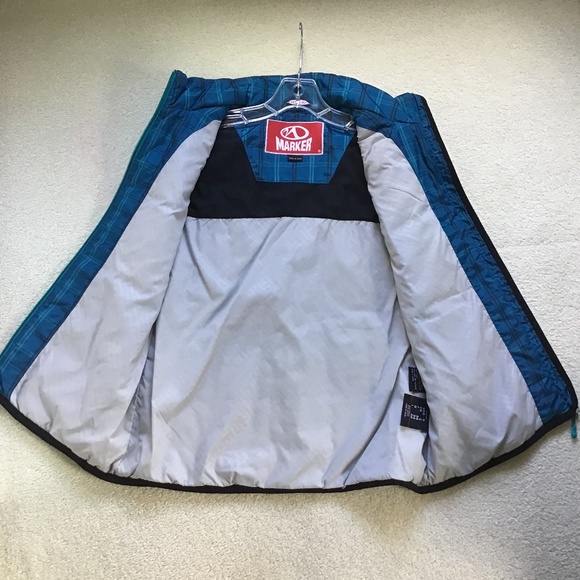 Marker Vest Blue Plaid Winter Jacket Small Like New! - Picture 6 of 16